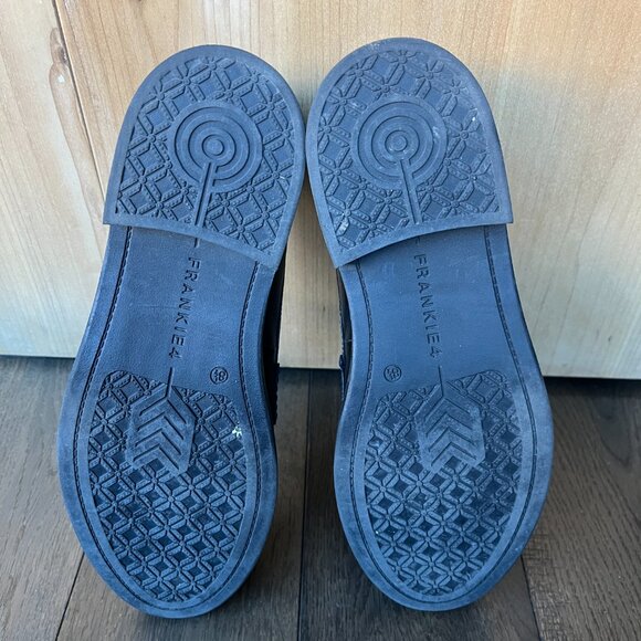 Frankie4 Octavia Platform Tassel Loafers Black Leather Size 8.5 Comfort Flats - Picture 7 of 8